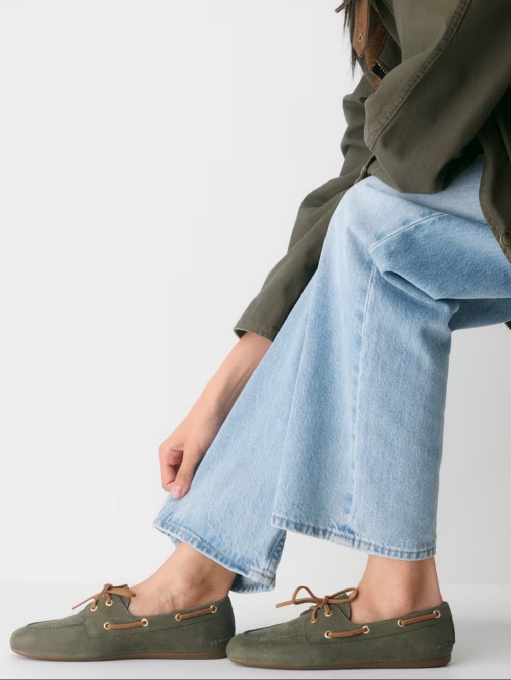 Sperry x Aritzia Slim Boat Shoe - Nubuck Leather - Picture 8 of 9
